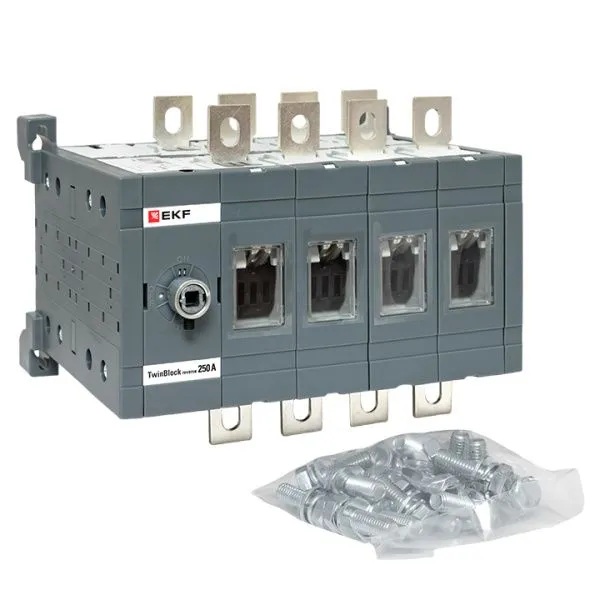 Рубильник 250A 4P реверсивный без рукоятки управления TwinBlock EKF