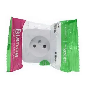 Розетка 1-м ОП Blanca 16А IP20 250В без заземл. без защ. шторок с изолир. пластиной бел. SE BLNRA000111 1210457