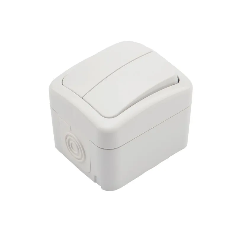 Выключатель двухклавишный Mini OG IP54 о/у, белый KRANZ KR-78-0602