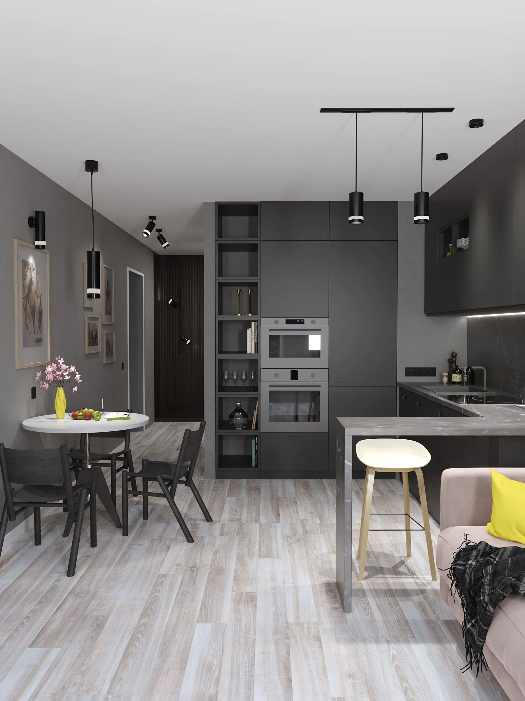 LIGHTING Светильник 4006 накладной настено-потолочный под лампу GU10 черный IEK - Фото 4