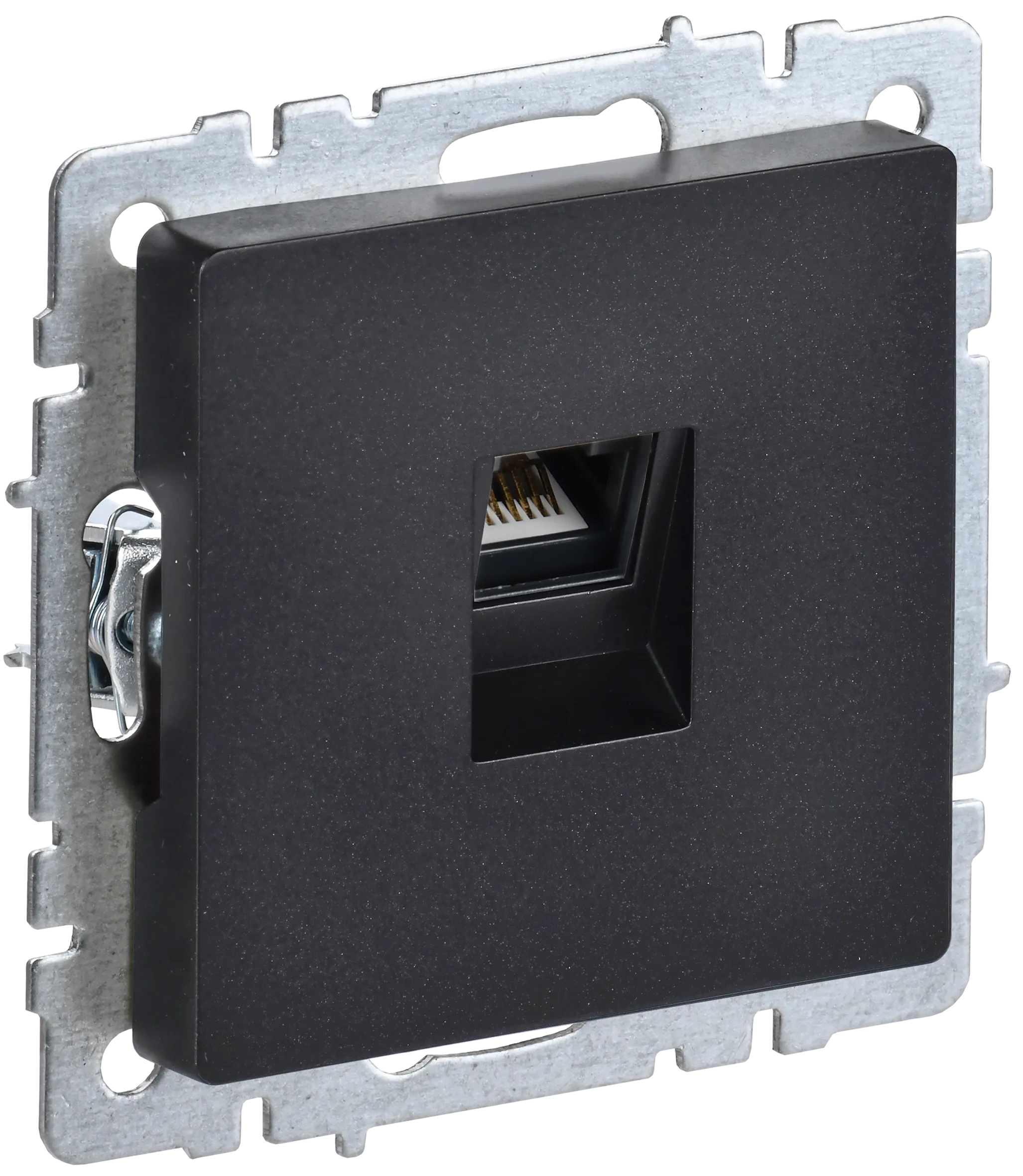 BRITE Розетка компьютерная RJ45 кат.5E РК10-БрЧ черный IEK BR-K10-1-K02