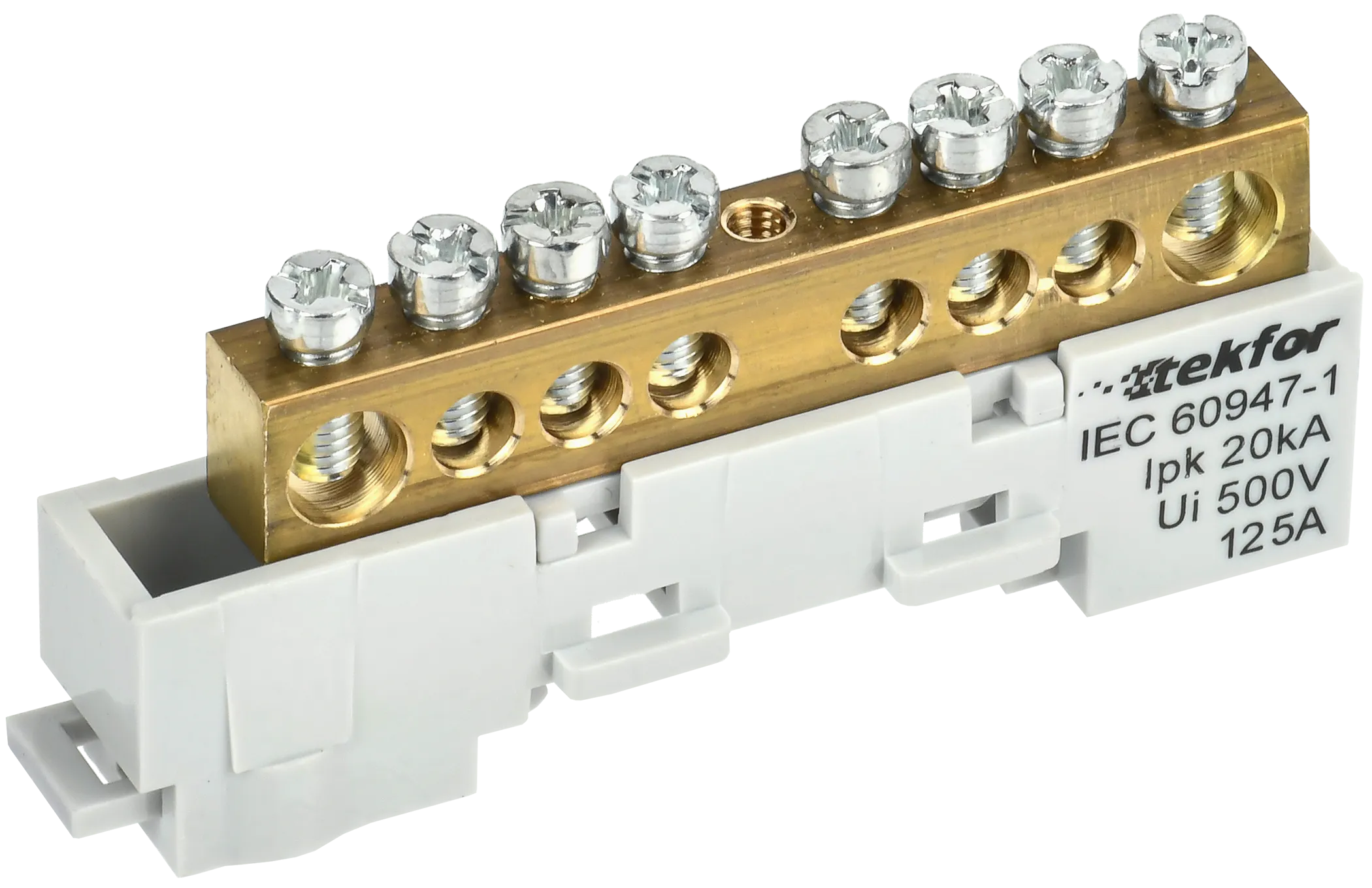 TEKFOR Шина L "фаза" неизолированная на универсальном держателе 8х12-8-Ср IEK