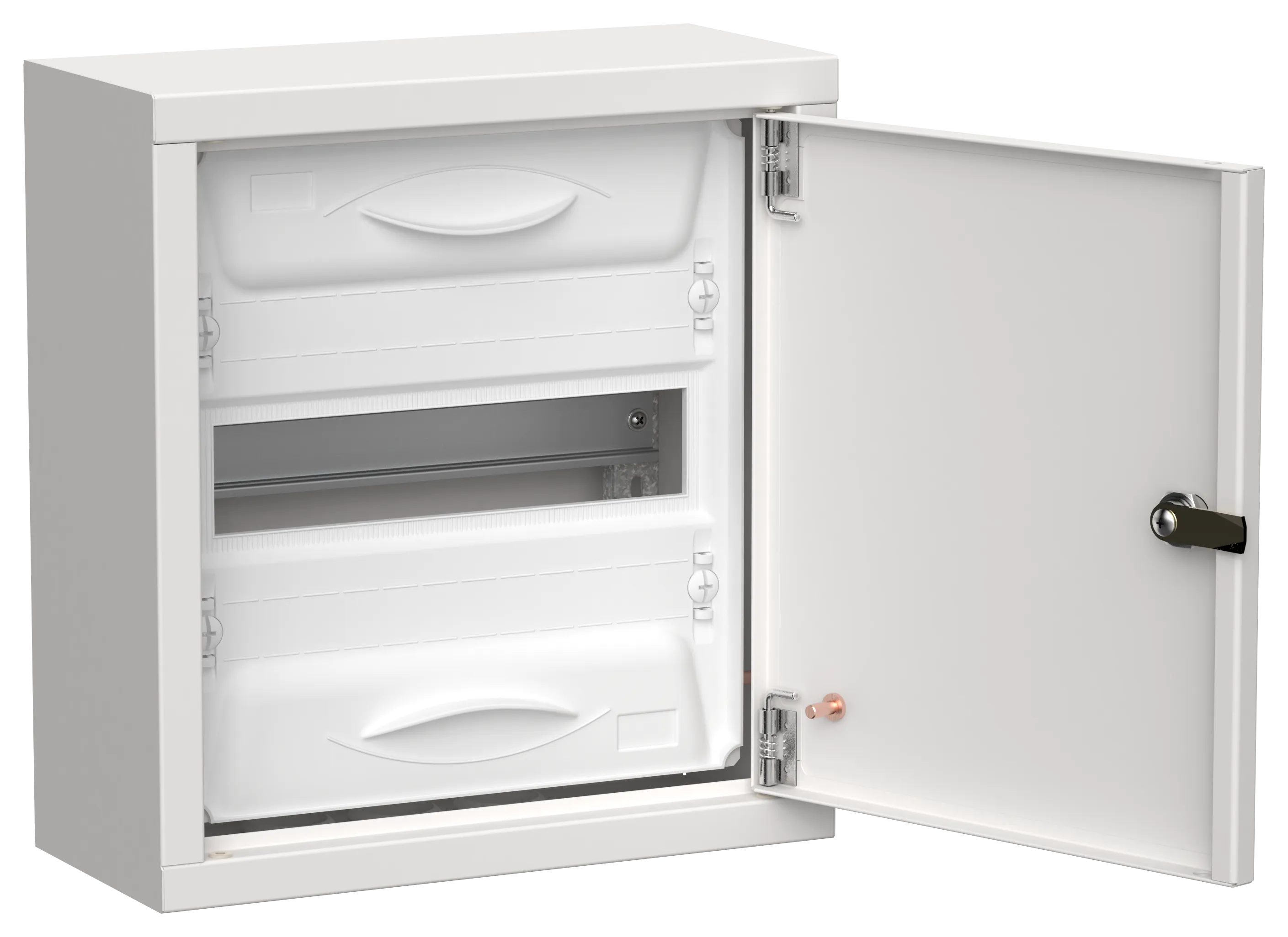 TITAN 5 Корпус металлический ЩРн-12 (1х12) 335х310х140мм IP31 белый (одна дверь) IEK TI5-50-N-012-31