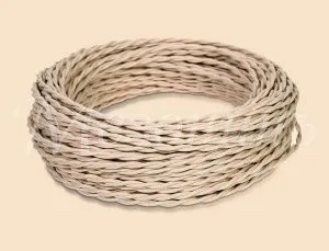 Провод монтажный витой ПВХ 3х2,5мм, цвет - слоновая кость (бухта 5м), ТМ "МЕЗОНИНЪ" GE70114-02 GE70104-02