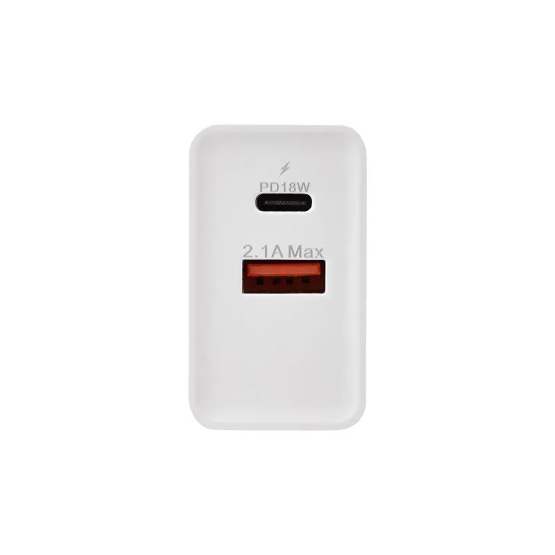 Сетевое зарядное устройство для iPhone/iPad REXANT Type-C + USB 3.0 с Quick charge, белое - Фото 4