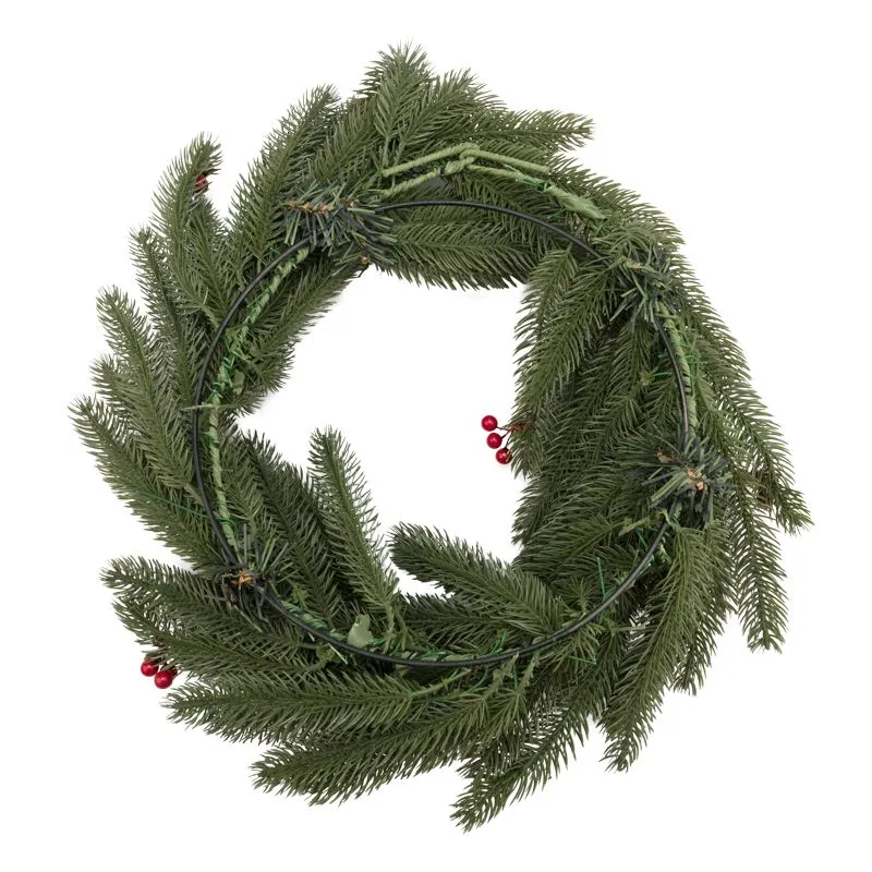 Еловый венок с ягодами NEON-NIGHT Ø 45 см, литой - Фото 5