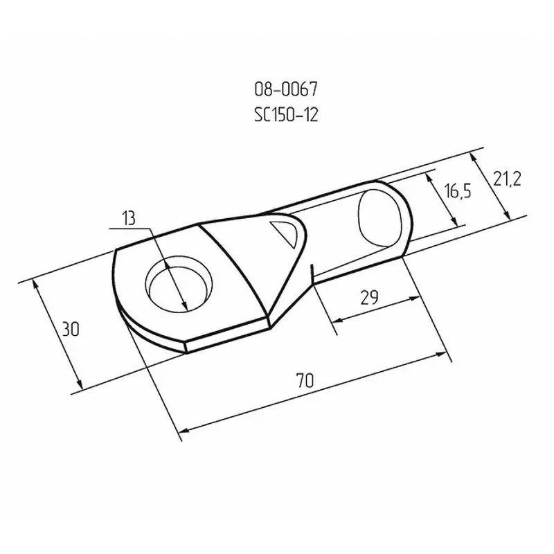 Наконечник кольцевой REXANT НК, ø13 мм, 150 мм², ТМЛ (DIN) 150-12 - Фото 2