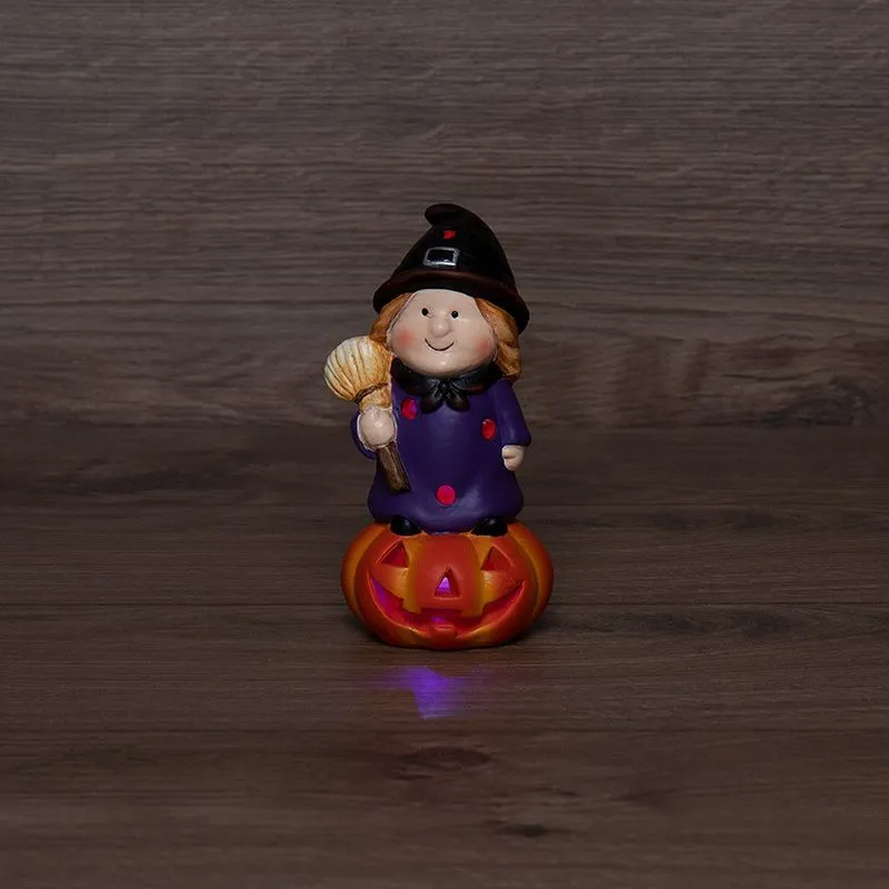Керамическая фигурка Ведьма на тыкве 8х8х14,8 см 505-020