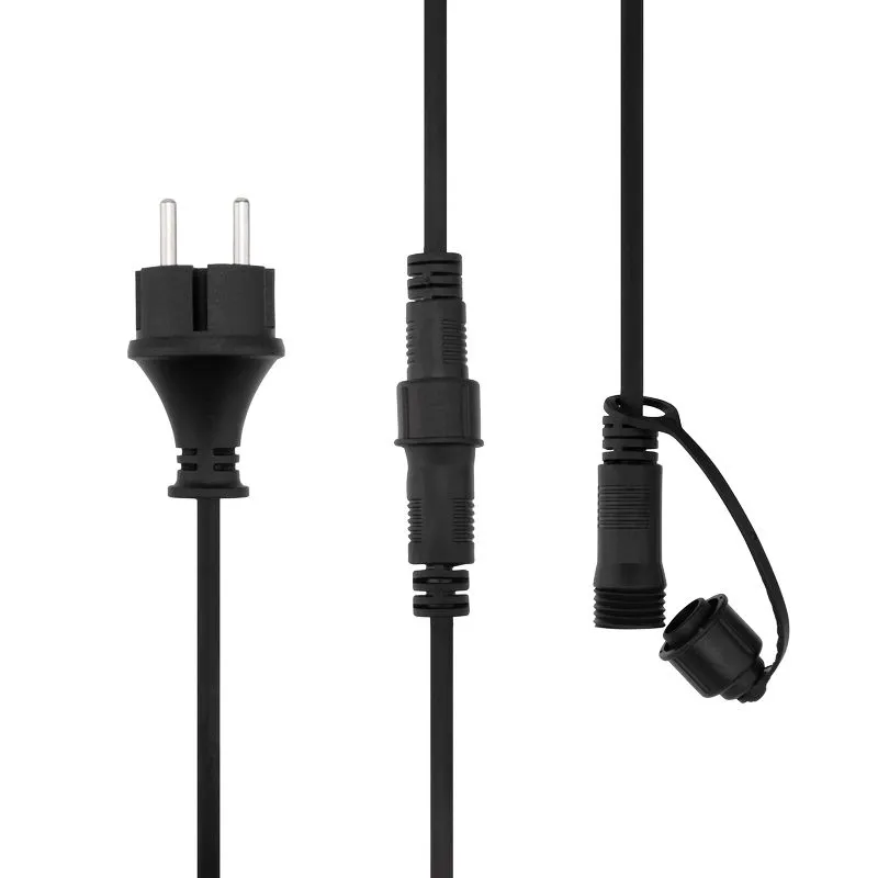 Уличная гирлянда Лофт 10м, черный каучук, 20 матовых ламп х 5 LED, влагостойкая IP44 - Фото 3