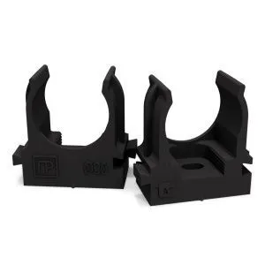 Крепеж-клипса для труб для монтажного пистолета черная в п/э d20 мм (100шт/уп) Промрукав PR13.0132