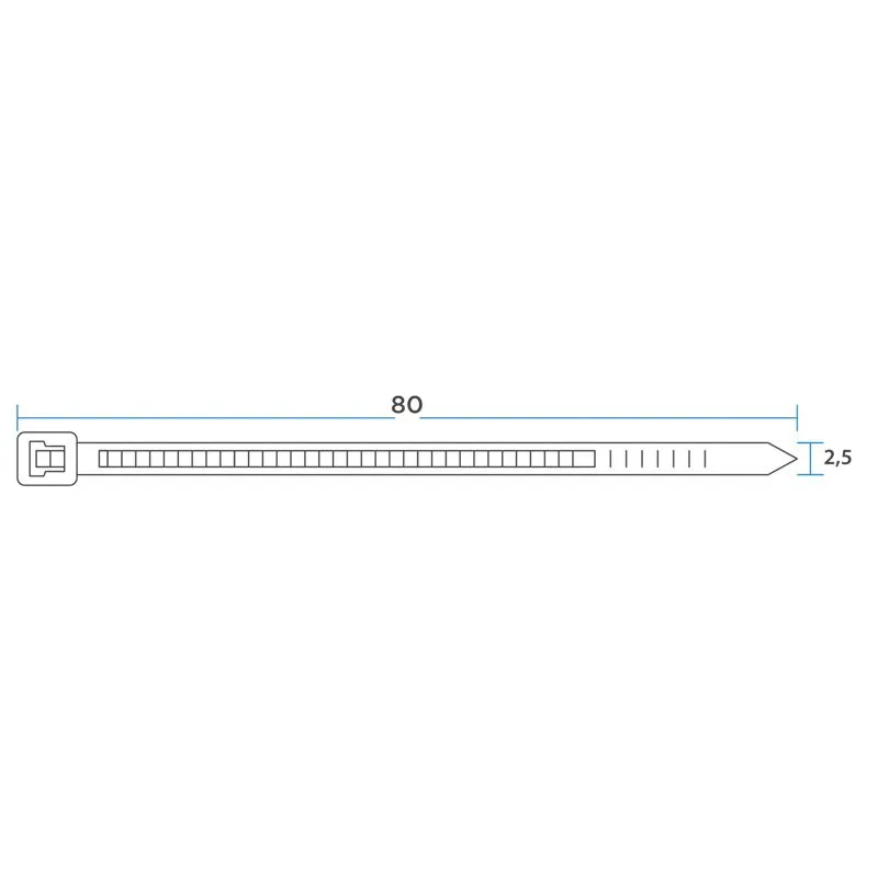 Стяжка кабельная нейлоновая 80x2,5мм, черная (100 шт/уп) REXANT - Фото 3
