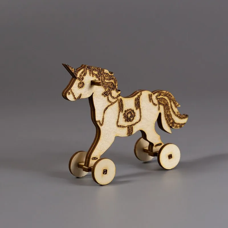 Доска для выжигания «Единорог на колесиках», 3D модель, 1 шт., пакет REXANT - Фото 4