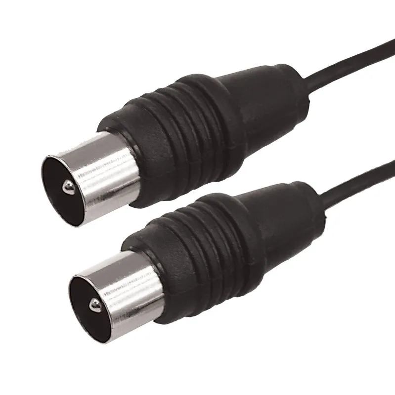 ВЧ кабель ТВ штекер - ТВ штекер, 7м, черный REXANT 17-5025