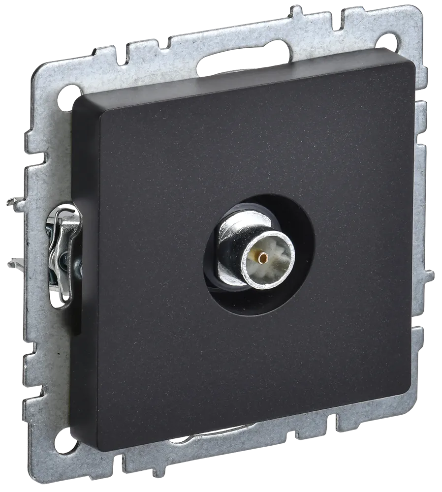 BRITE Розетка TV оконечная РТВ11-0-БрЧ черный IEK BR-A10-O-K02