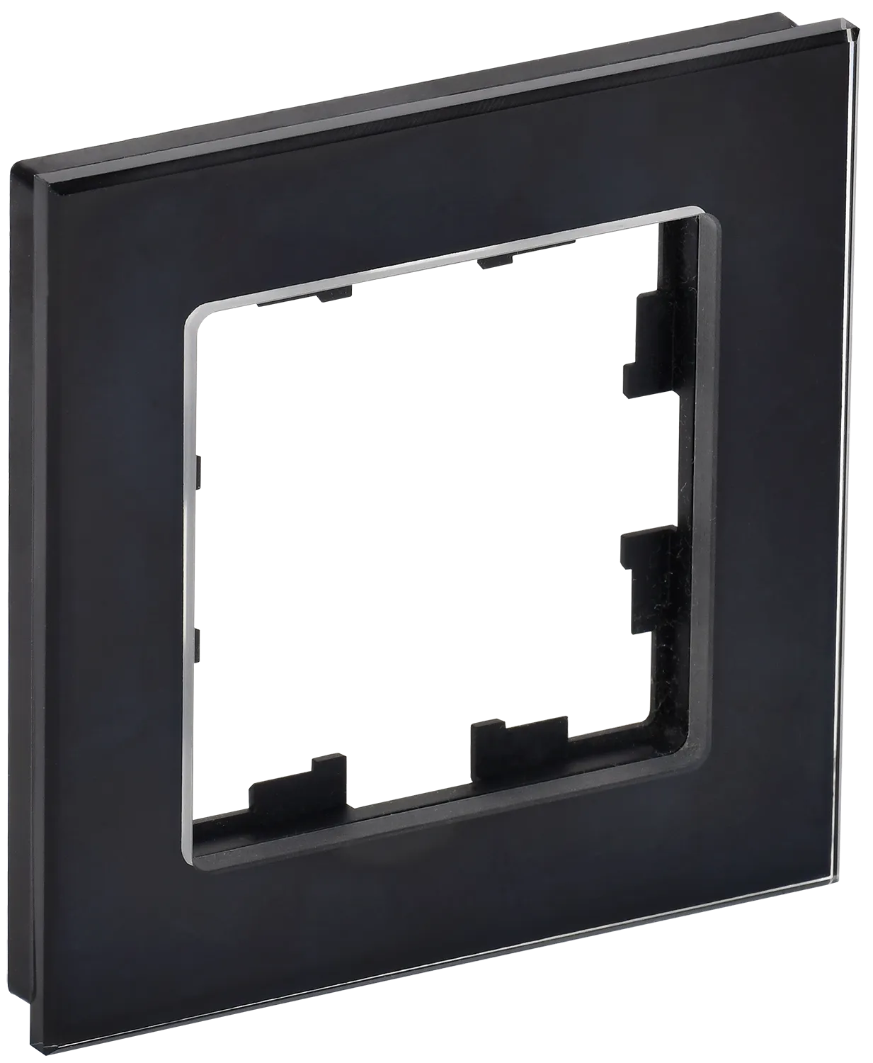 BRITE Рамка 1 -местная РУ-1-2-БрЧ стекло черный IEK