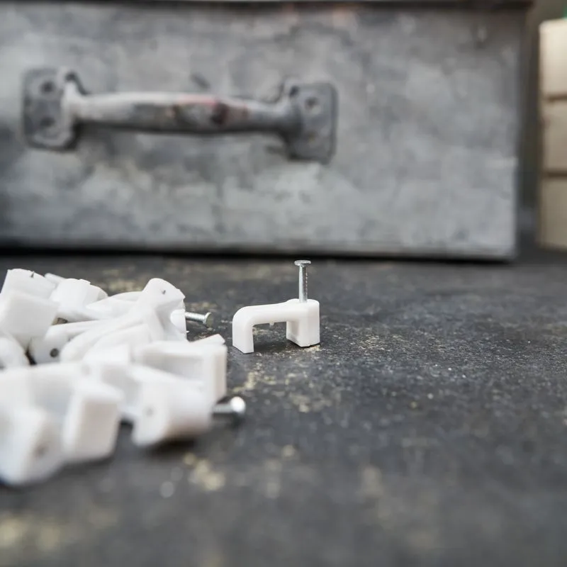 Крепеж кабеля плоский 12х6 мм, белый (50 шт/уп) REXANT - Фото 2