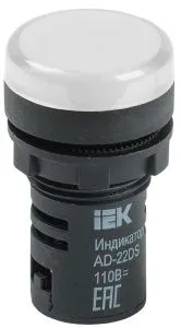 Лампа AD22DS(LED)матрица d=22мм белый 24В AC/DC IEK BLS10-ADDS-024-K01