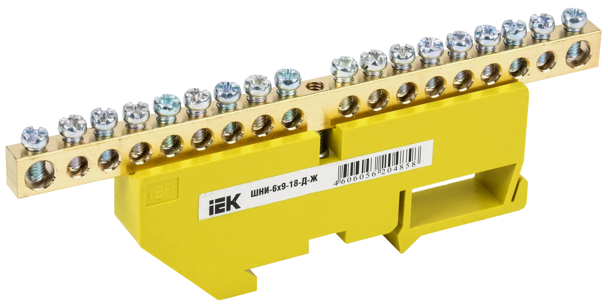 Шина PE "земля" на DIN-изол ШНИ-6х9-18-Д-Ж IEK
