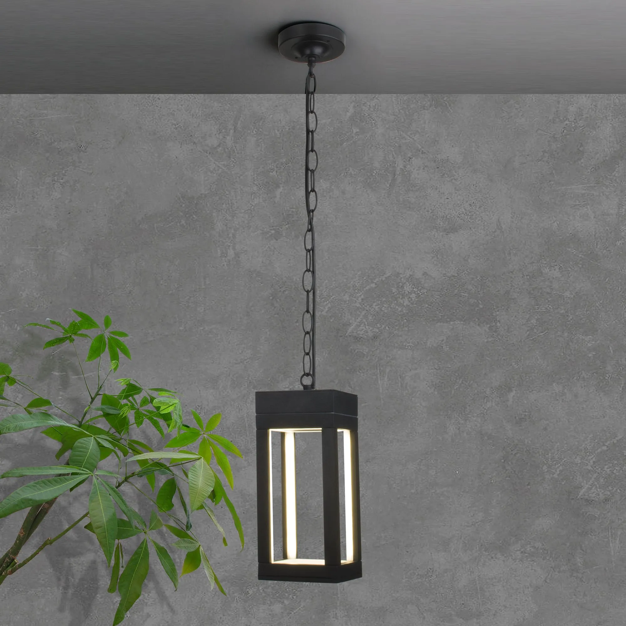 Светильник светодиодный уличный подвесной Frame LED IP54 1528 TECHNO LED черный Elektrostandard - Фото 3