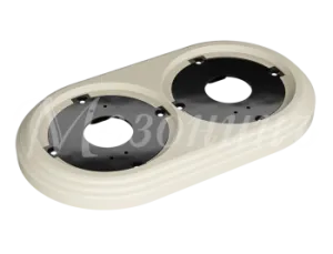 Рамка двухместная пластиковая, 163x92x14 мм, цвет - слоновая кость, серия УСАДЬБА, ТМ МЕЗОНИНЪ GE30702-02