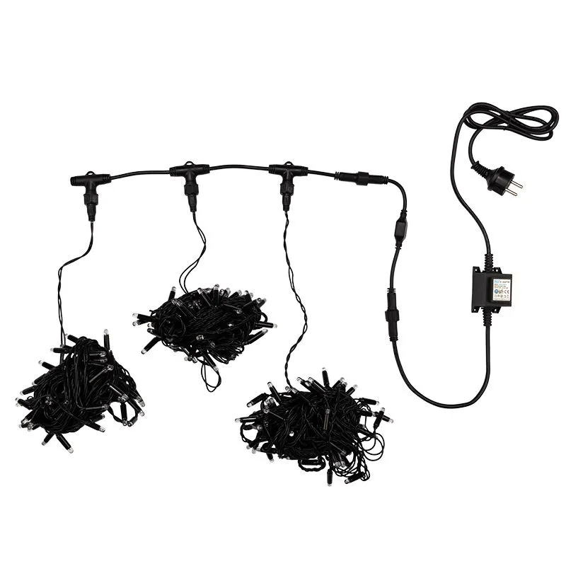 Гирлянда LED ClipLight 24V, 3 нити по 10 метров, цвет диодов Мульти - Фото 4