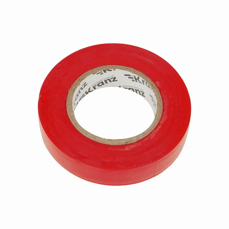 Изолента ПВХ 0,13х15мм, 25м, красная KRANZ - Фото 4