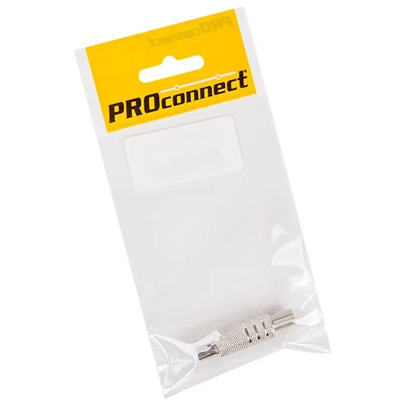 Разъем антенный на кабель, (штекер-TV никель с пружиной), (1шт) (пакет) PROconnect 05-2011-4-7