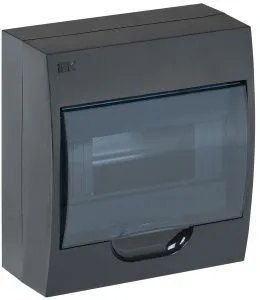 KREPTA 3 Корпус пластиковый ЩРН-П-8 IP41 черный IEK MKP12-N-08-41-K02