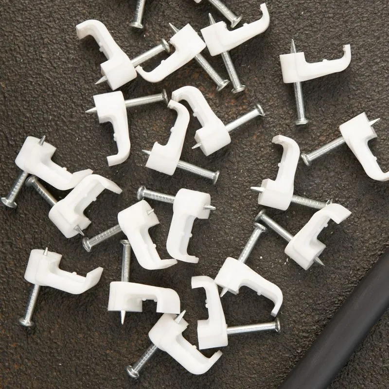 Крепеж кабеля плоский 10х3 мм, белый (20 шт/уп) REXANT - Фото 3