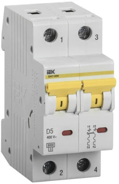 KARAT Автоматический выключатель ВА47-60M 2P D 5А 6кА IEK