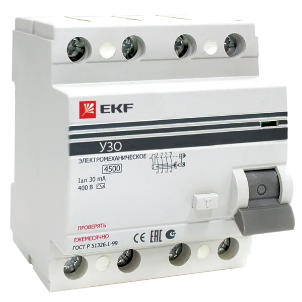 УЗО ВД-100 4P 25А 30мА тип (АС) эл-мех EKF PROxima