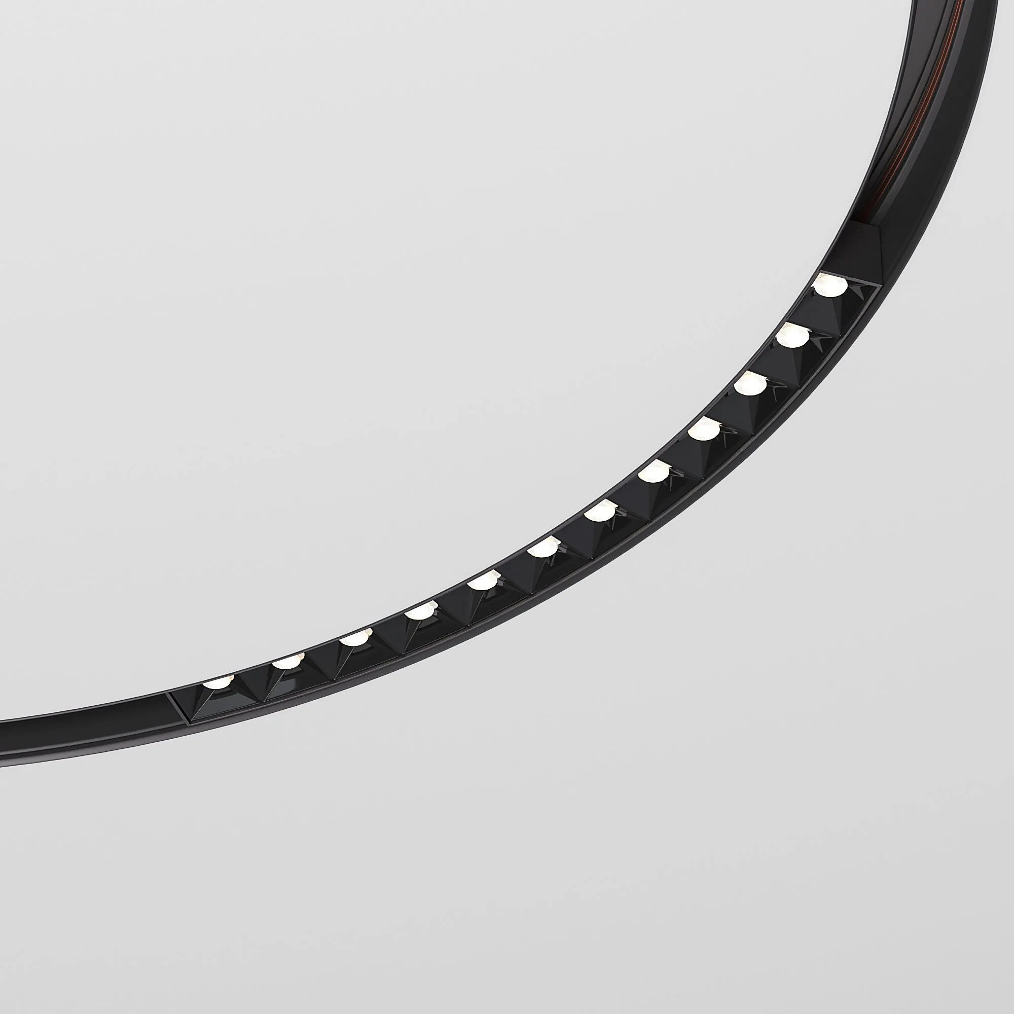 Slim Magnetic Трековый светильник для радиусного шинопровода 12W 4200K Intenso чёрный Ø800мм