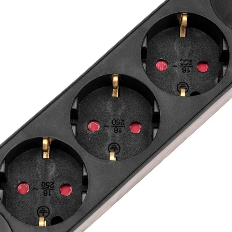 Удлинитель STANDARD 3 гнезда, 3м, 3х1,0мм², с/з, с выключателем, 2 USB, черный REXANT - Фото 4