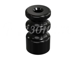 Изолятор фарфоровый двойной для наружного монтажа витой электропроводки, цвет -черный,  (20 шт/уп), 