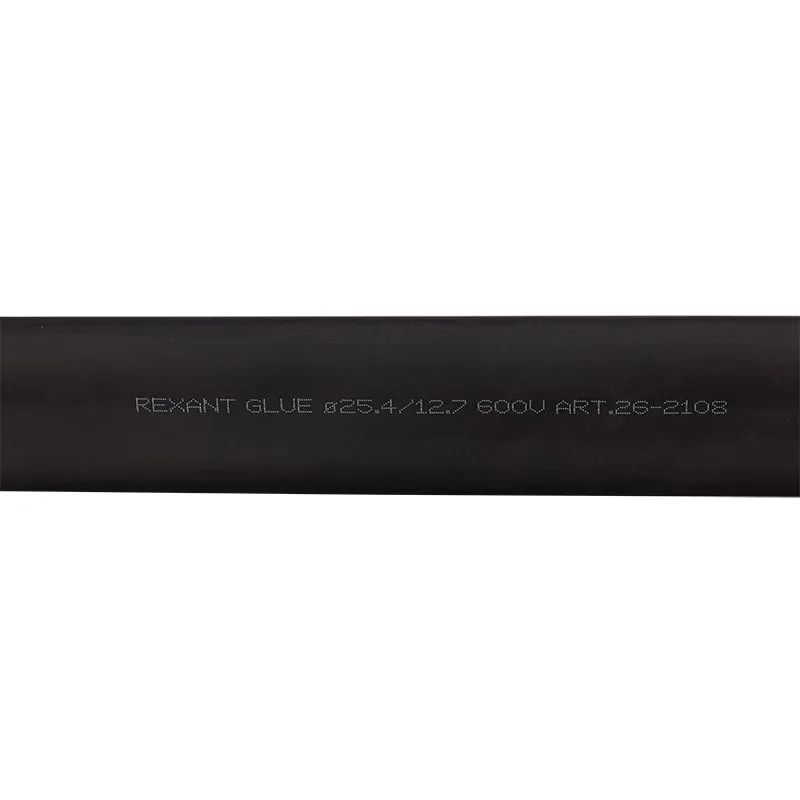 Трубка термоусаживаемая СТТК (2:1) двустенная клеевая 25,4/12,7мм, черная, упаковка 5 шт. по 1м REXANT - Фото 2