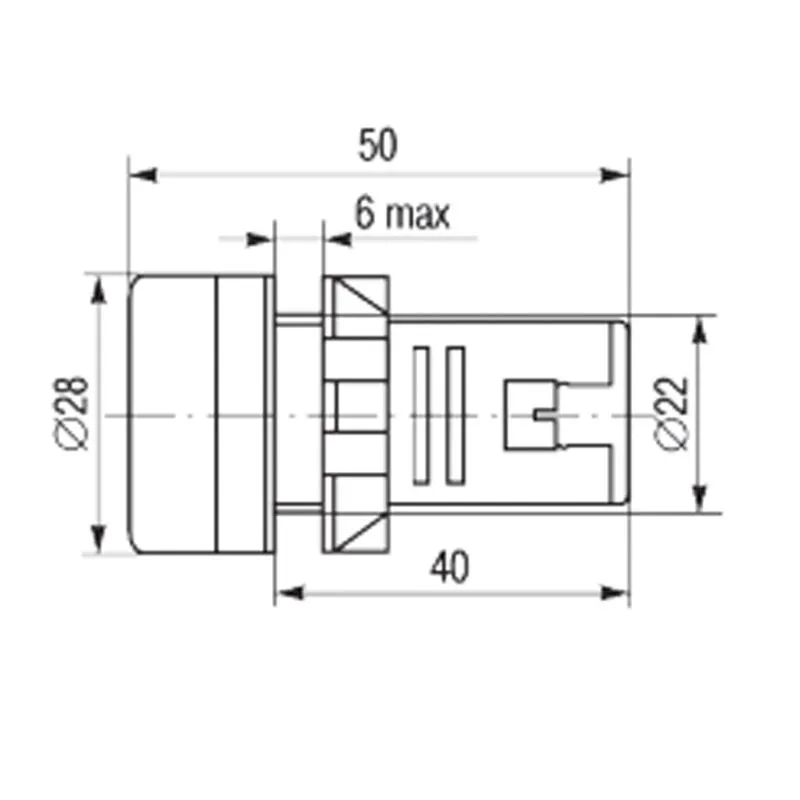 Матрица светодиодная AD22-230 В красная - Фото 5