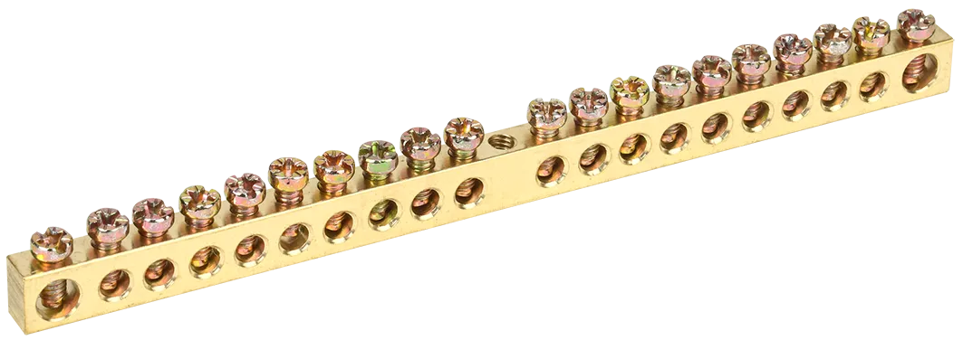 Шина PEN "земля-ноль" 6х9мм 20/1 (20групп/крепеж по центру) IEK