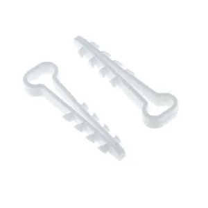 Дюбель-хомут для плоского кабеля (5-8мм) белый (100шт.) EKF plc-nccf-5x8w