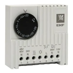 Термостат NO/NC (охлаждение/обогрев) на DIN-рейку 5-10A 230В IP20 EKF PROxima thermo-no-nc-din