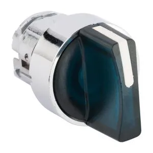 Исполнительный механизм переключателя ХB4 синий на 3 положения возвратный без фиксации, с подсветкой с короткой ручкой XB4BD3L-B