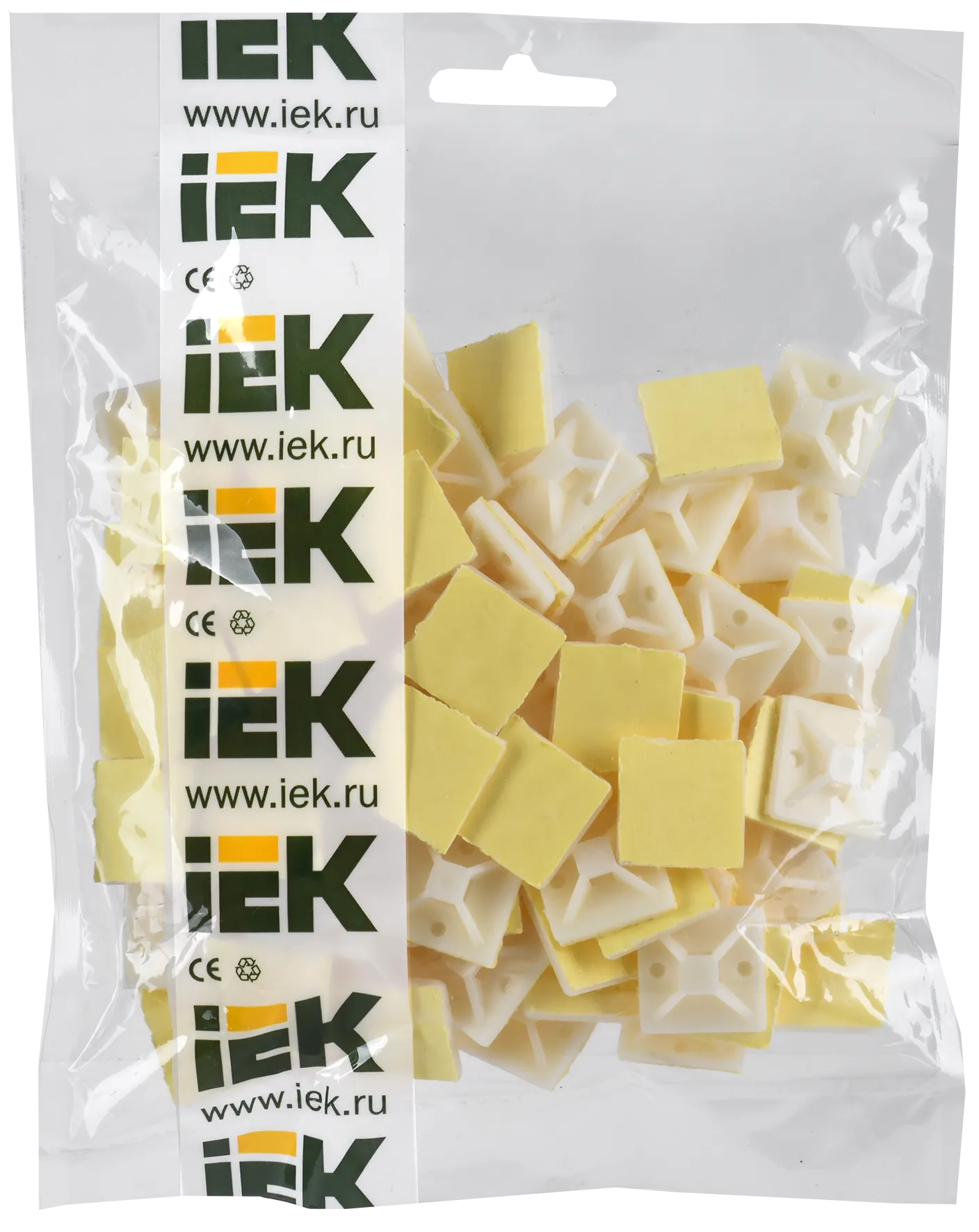 Площадка самоклеящаяся 20х20 белая под хомуты (100шт) IEK - Фото 2