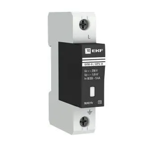 Ограничитель импульсных напряжений ОПВ-D/1P In 5кА 275В с сигн. EKF opv-d1