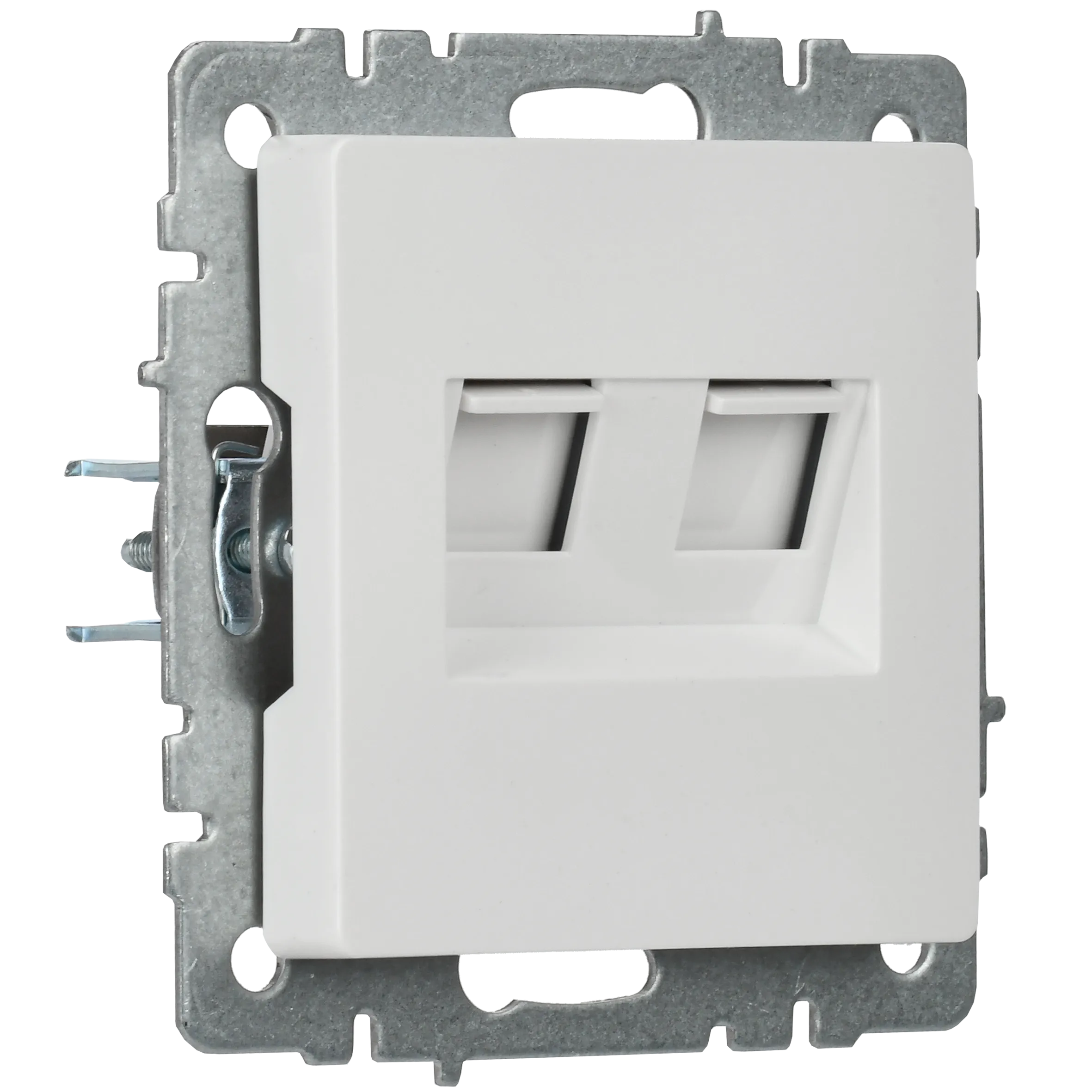 BRITE Розетка двойная RJ11+RJ45 кат.5E РК/Т12-БрБ белый IEK - Фото 4