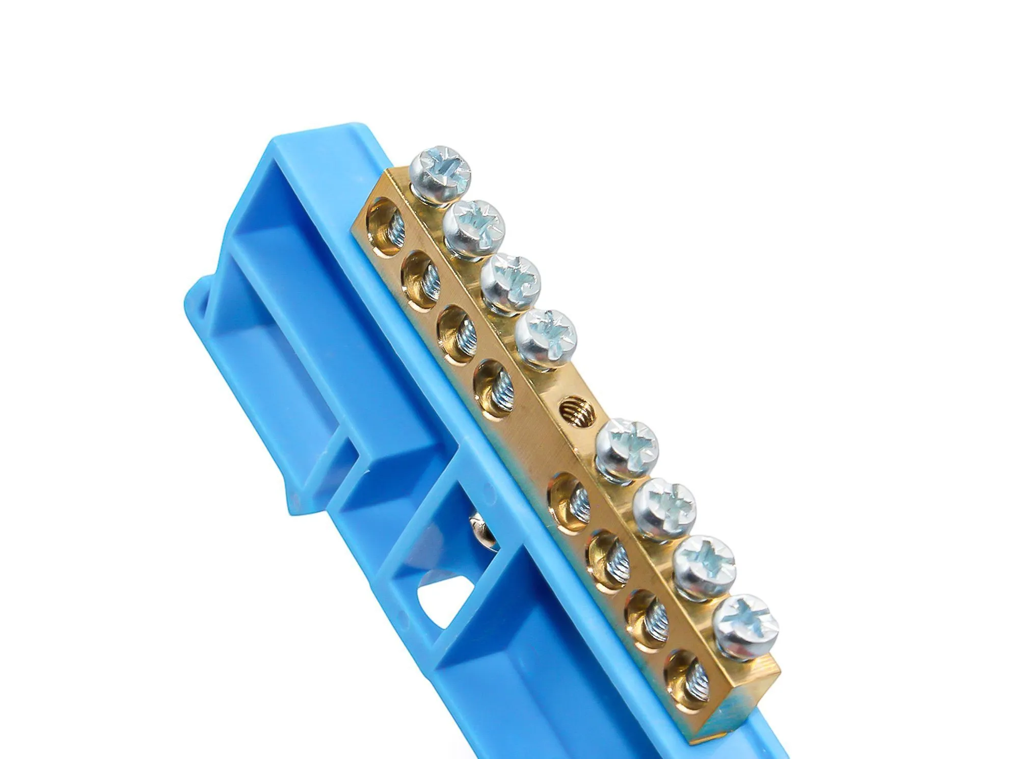 Шина N "ноль" на DIN-изоляторе СИНИЙ 6х9-8 - Фото 4