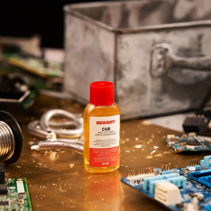 Флюс для пайки, СКФ (спирто-канифольный), 30мл, блистер REXANT - Фото 3