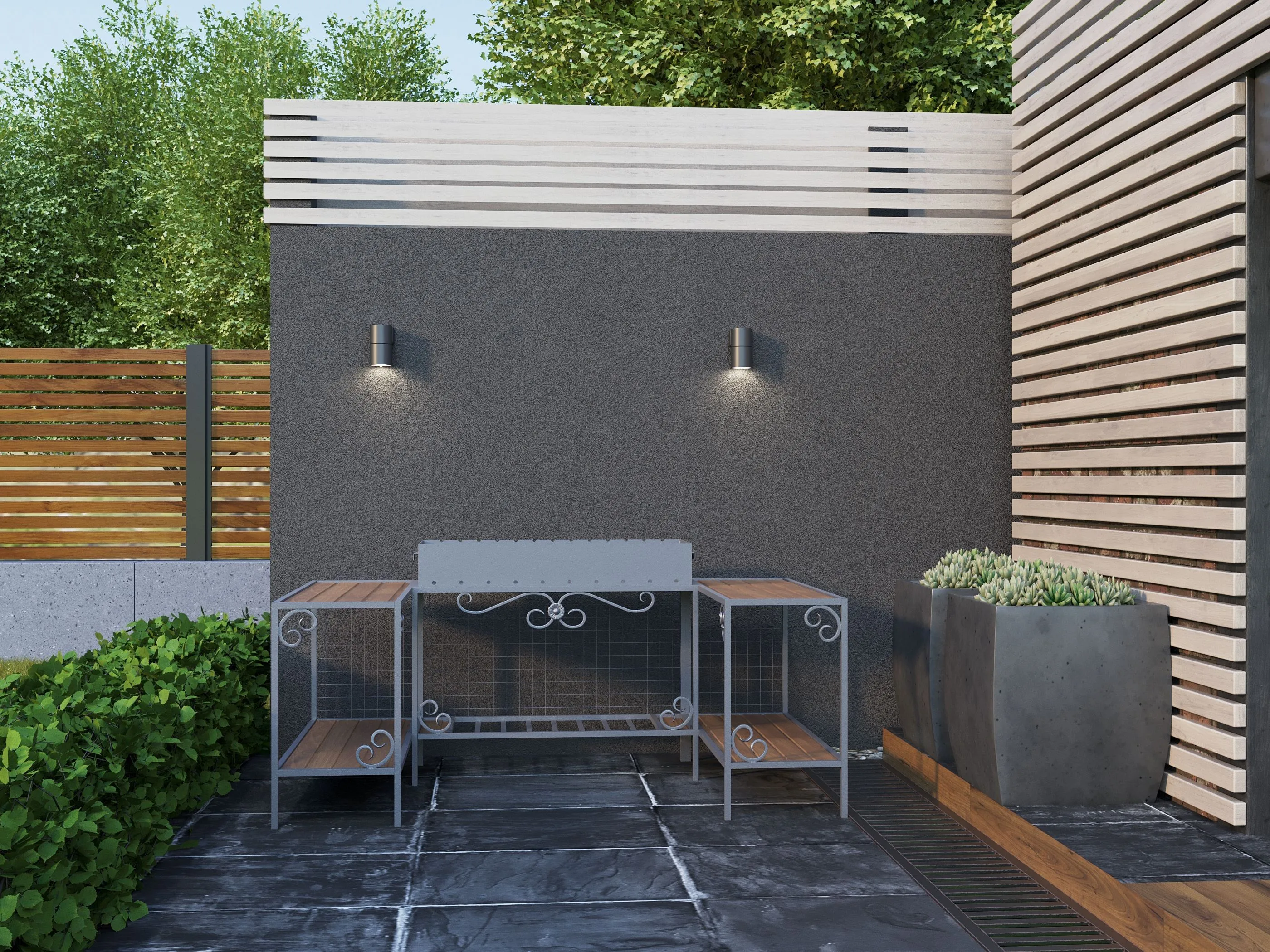 LIGHTING Светильник уличный 5112 настенный под лампу GU10 IP65 серый IEK - Фото 4