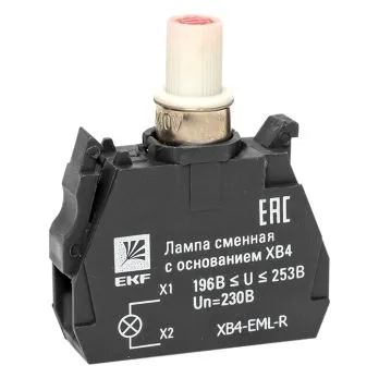 Лампа сменная c основанием XB4 красная 230В