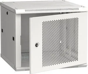 ITK Шкаф настенный LINEA W 9U 600х600мм дверь перфорированная RAL 7035 LWR3-09U66-PF