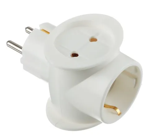 Сетевой разветвитель 1 гн. с/з, 2 гн, б/з 16 А, 3T1 белый, в индивидуальной упаковке