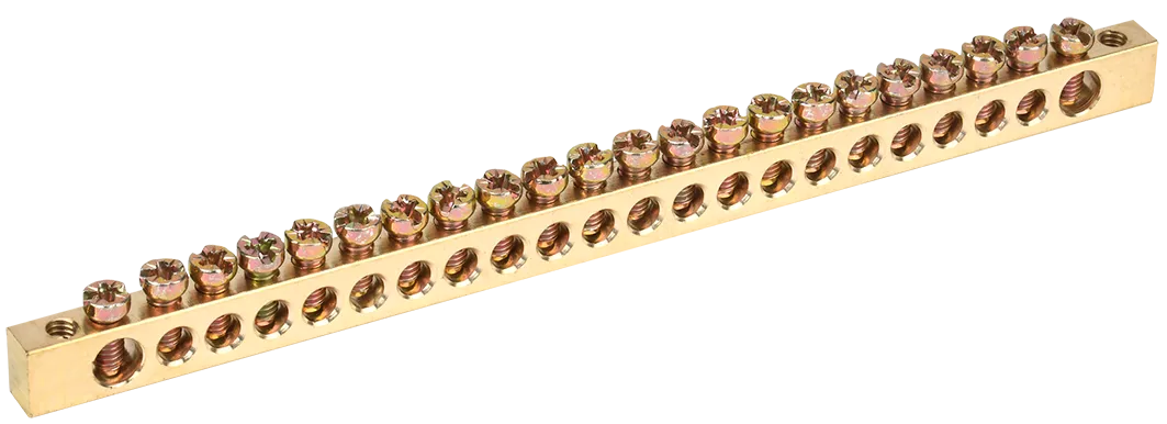 Шина PEN "земля-ноль" 6х9мм 22/2 (22групп/крепеж по краям) IEK